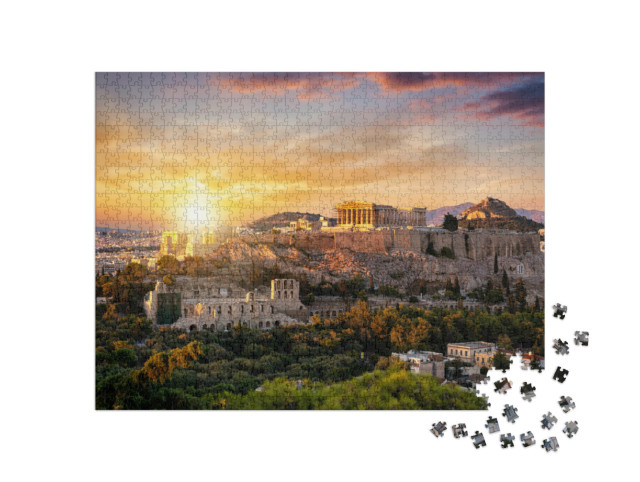 Puzzle de 1000 pièces « Temple du Parthénon sur l'Acropole d'Athènes »