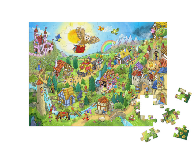 Puzzle de 100 pièces « L'univers des contes de Grimm »