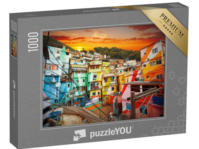 Puzzle de 1000 pièces « Rio de Janeiro, centre-ville et favela, Brésil »