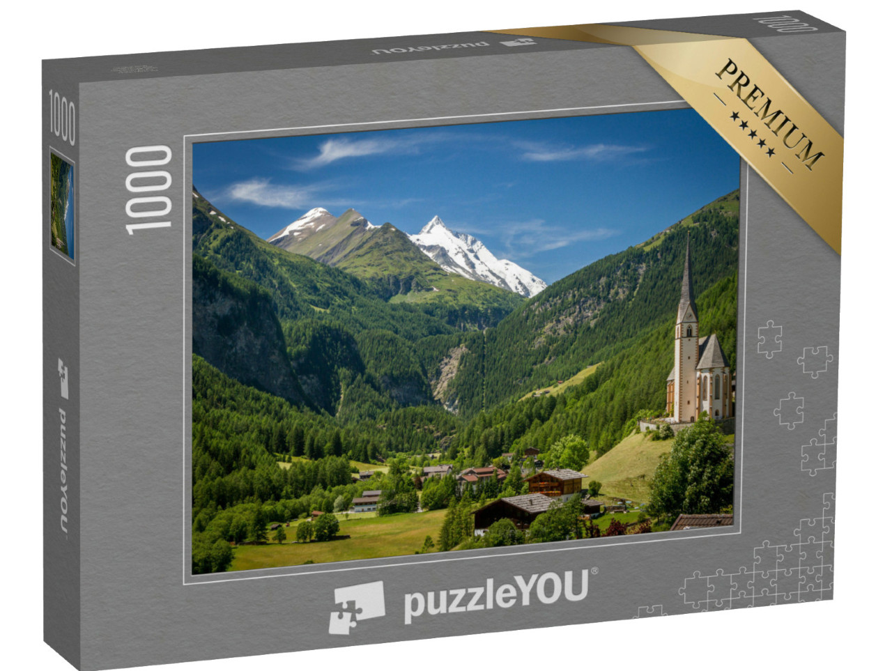 Puzzle de 1000 pièces « Ville de Heiligenblut unter dem Großglockner, Autriche »