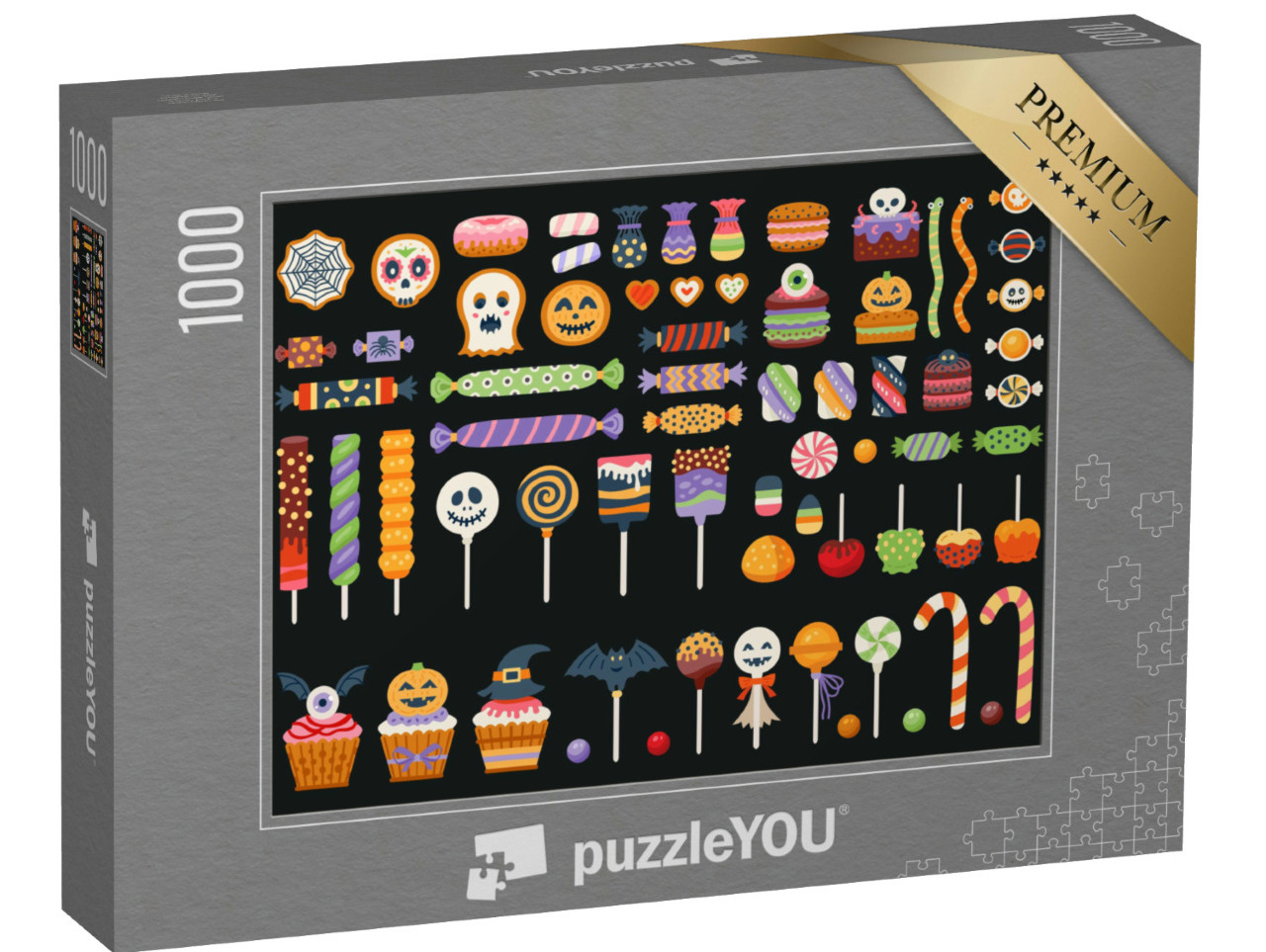 Puzzle de 1000 pièces « Bonbons, sucres d'orge et sucettes pour Halloween »