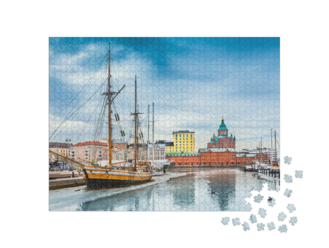Puzzle de 1000 pièces « L'hiver finlandais à Helsinki »