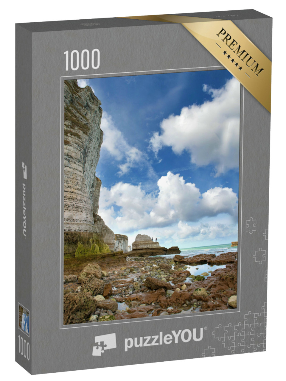 Puzzle de 1000 pièces « Rocher d'albâtre près d'Yport, en dessous de la Falaise d'Aval »
