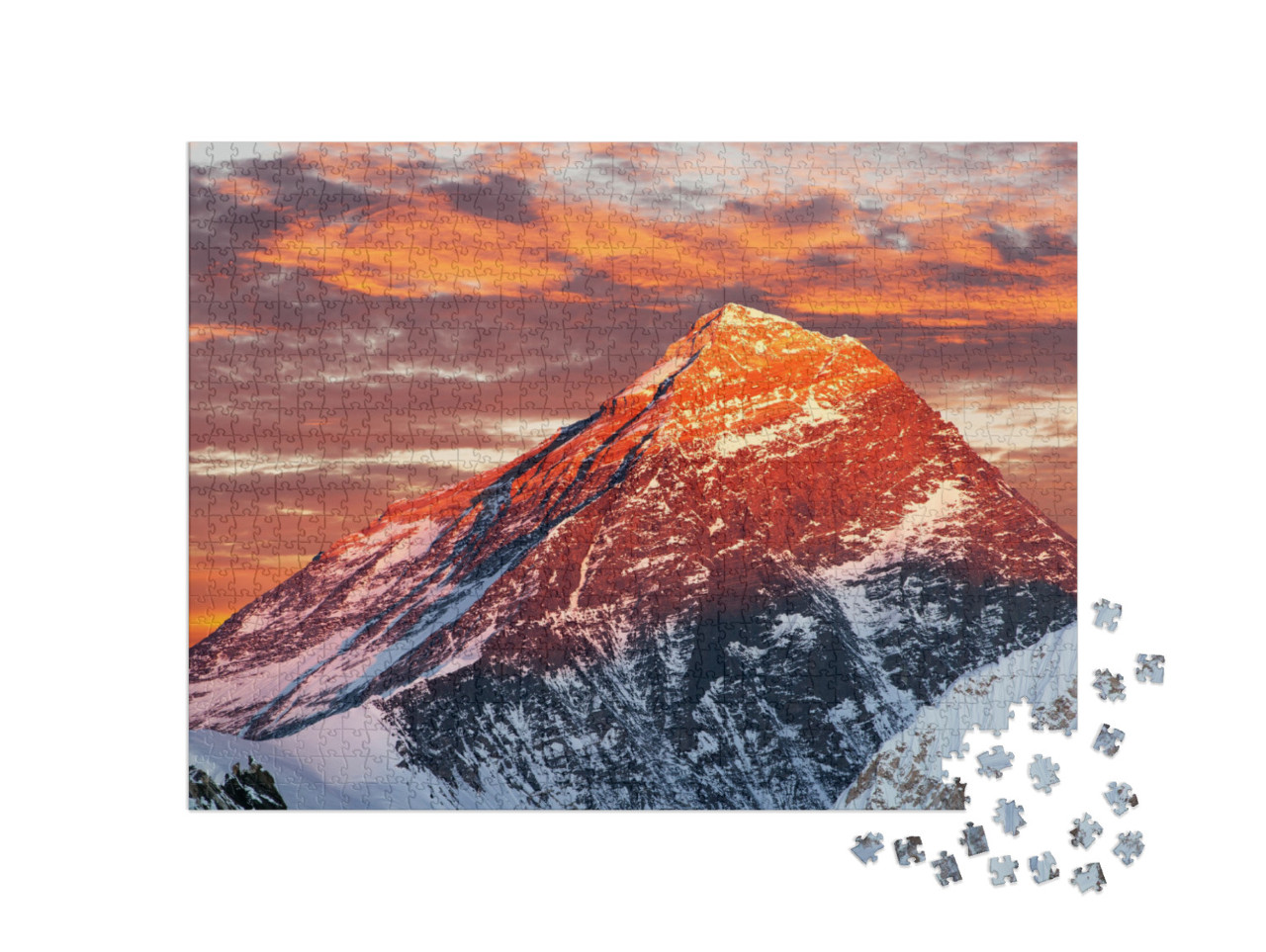 Puzzle de 1000 pièces « Soirée sur le mont Everest, Népal »