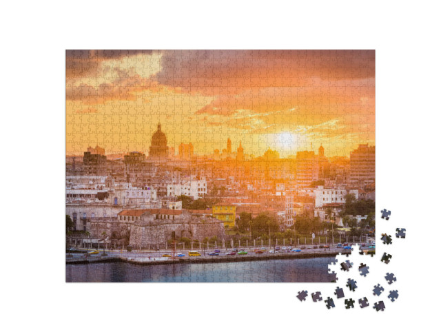 Puzzle de 1000 pièces « Skyline du centre-ville de La Havane, Cuba »