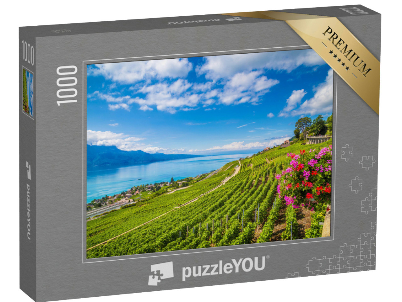 Puzzle de 1000 pièces « Vignobles en terrasses de Lavaux, patrimoine mondial de l'UNESCO, Suisse »