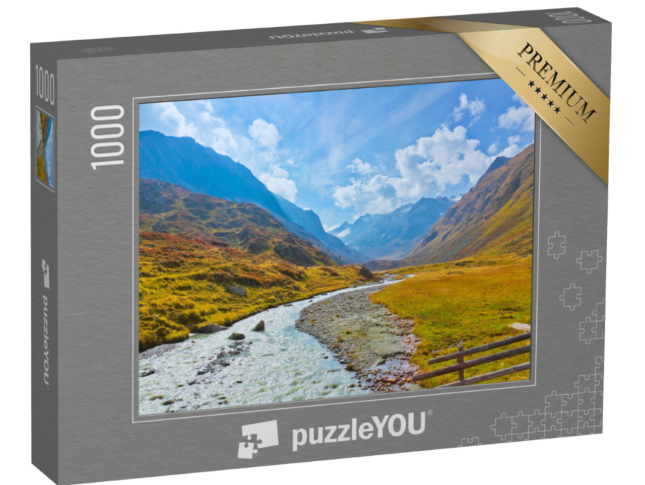 Puzzle de 1000 pièces « Randonnée dans la vallée de Stubai en Autriche »