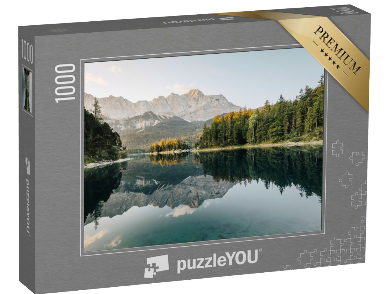 Puzzle de 1000 pièces « Eibsee près de Grainau, Bavière, Allemagne »