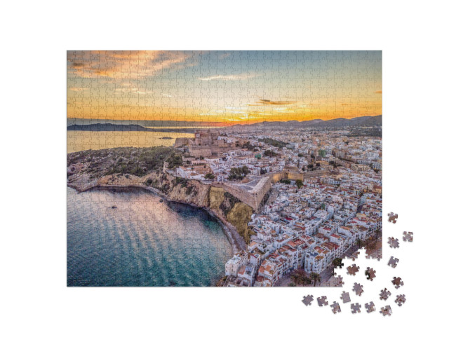 Puzzle de 1000 pièces « Magnifique coucher de soleil sur Ibiza »