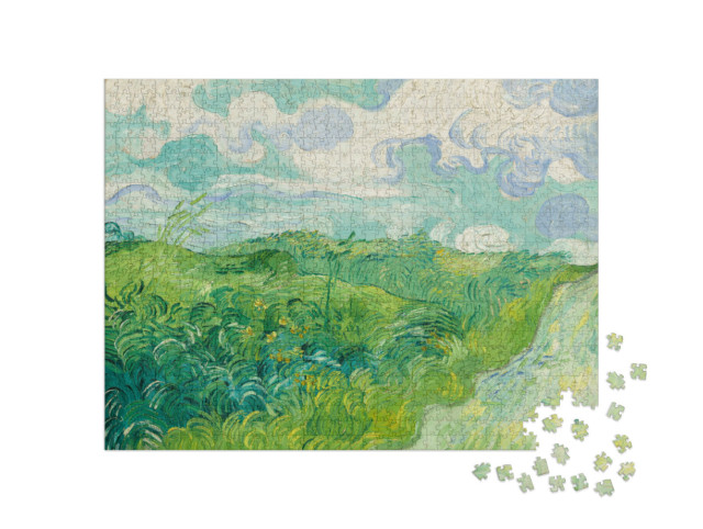 Puzzle de 1000 pièces « Vincent van Gogh - Champs de blé vert, Auvers »