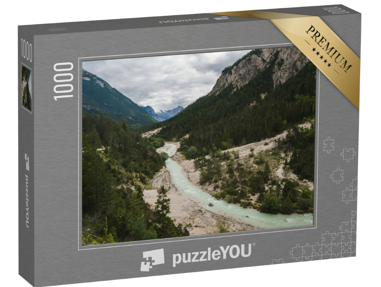 Puzzle de 1000 pièces « Isar sauvage dans les Alpes autrichiennes »