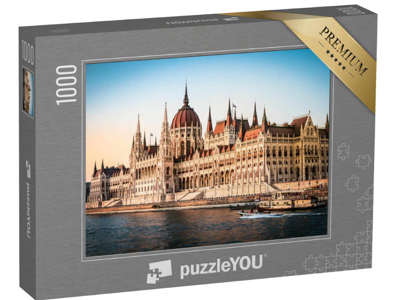 Puzzle de 1000 pièces « Le Parlement national hongrois et le Danube à Budapest, Hongrie »