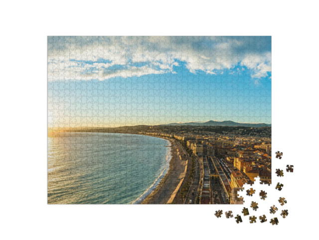 Puzzle de 1000 pièces « Ruines de châteaux à Nice sur la Côte d'Azur »