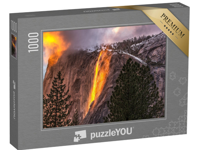 Puzzle de 1000 pièces « Chutes d'eau Horsetail dans le parc national de Yosemite »