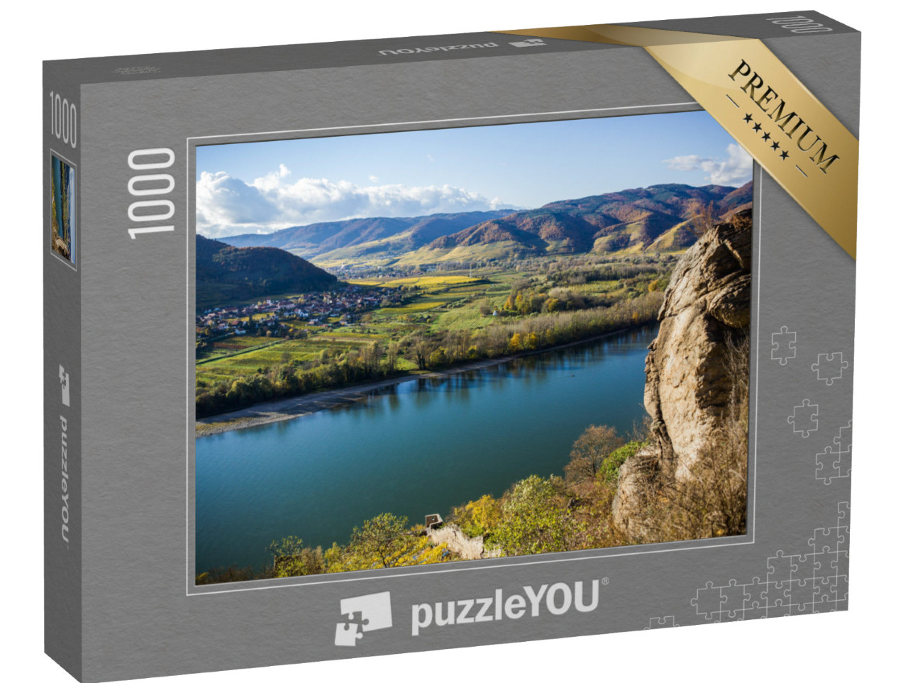 Puzzle de 1000 pièces « Paysage de la Wachau, fleuve Danube, Autriche »