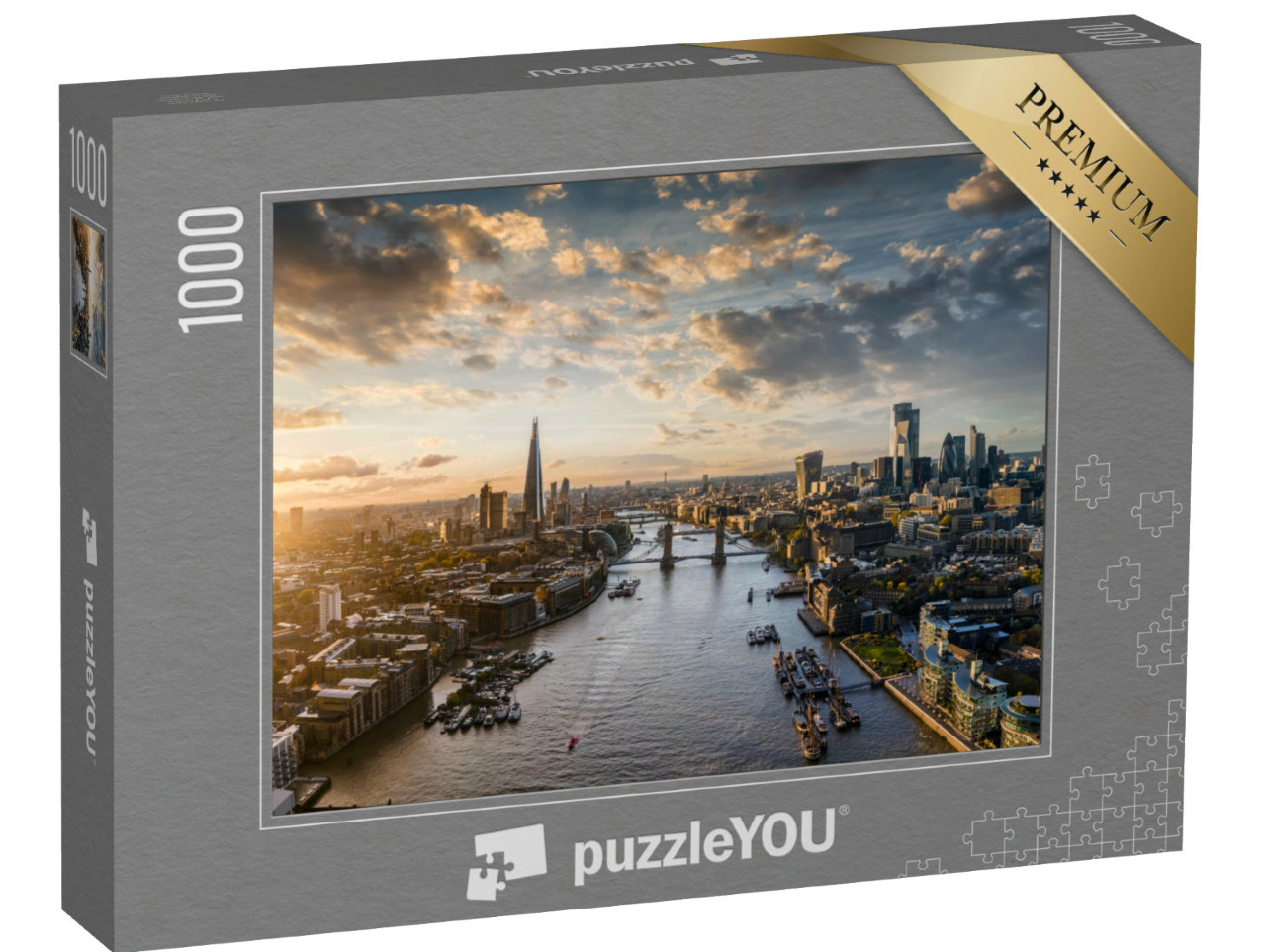 Puzzle de 1000 pièces « Large vue panoramique sur le skyline moderne de Londres, Royaume-Uni »