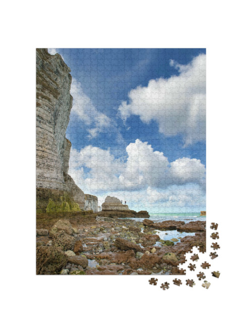 Puzzle de 1000 pièces « Rocher d'albâtre près d'Yport, en dessous de la Falaise d'Aval »