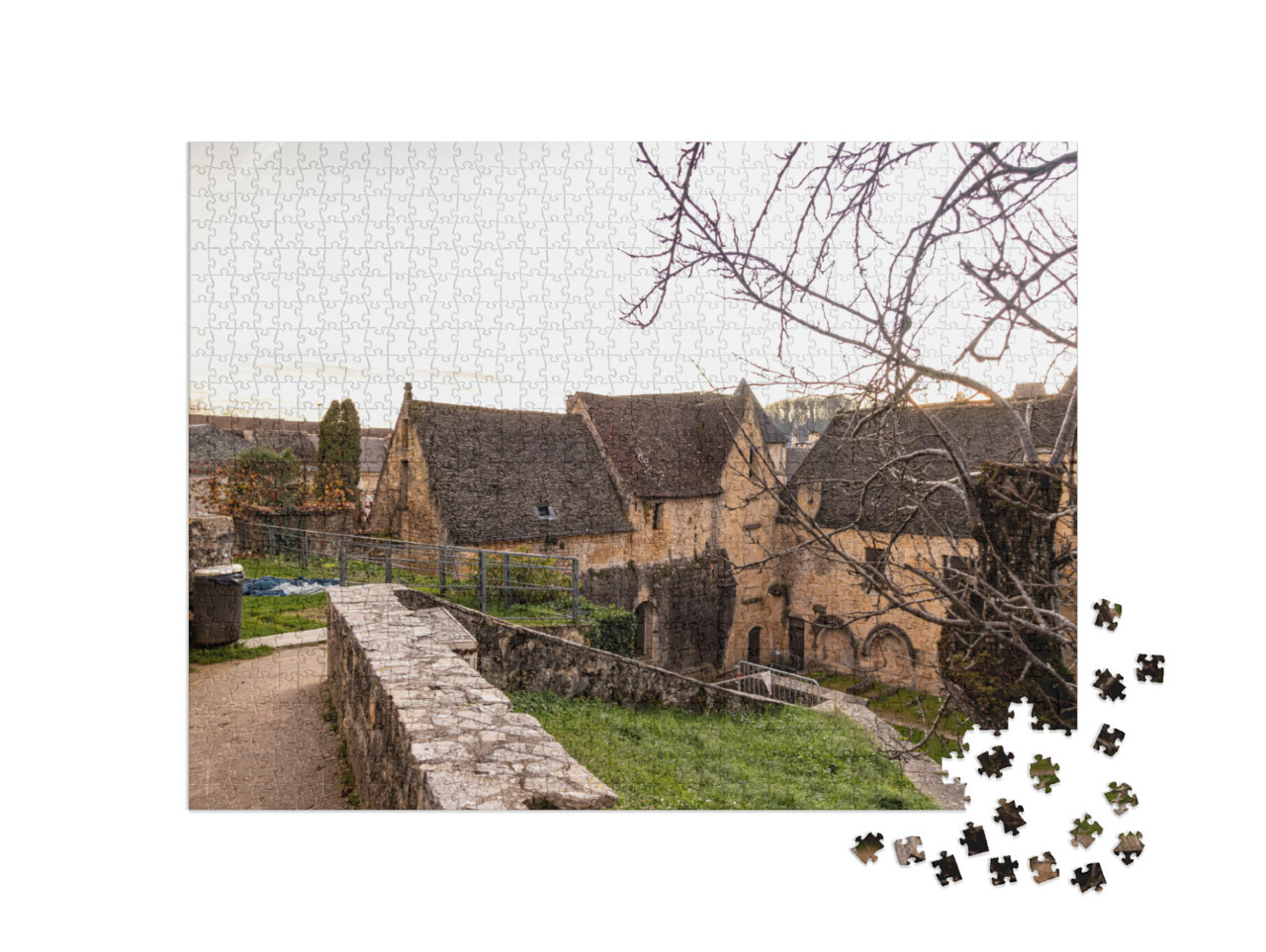 Puzzle de 1000 pièces « Sarlat la Caneda est une ancienne cité médiévale du Périgord Noir, en Dordogne, France. »