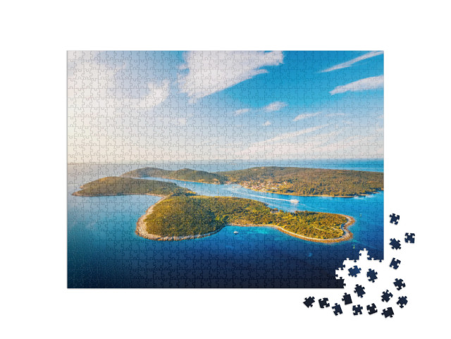 Puzzle de 1000 pièces « Île d'Ilovik dans le golfe de Kvarner, Croatie »