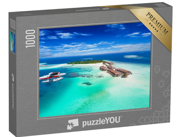 Puzzle de 1000 pièces « Hydravion en approche des Maldives »