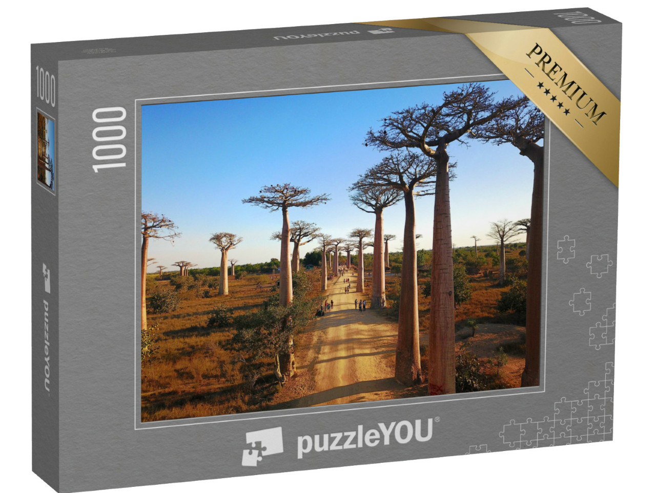 Puzzle de 1000 pièces « Madagascar's Baobabs,Vues aériennes,Région de Morondava,Baobabs Belle vue »