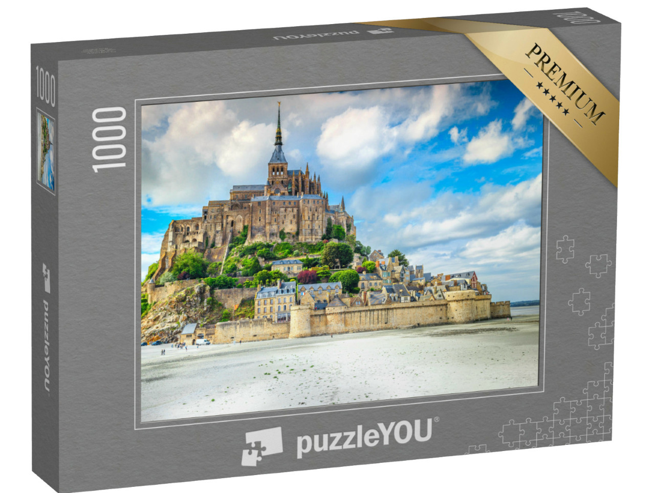 Puzzle de 1000 pièces « Belle cathédrale du Mont Saint Michel sur l'île, Normandie, Nord de la France, Europe »