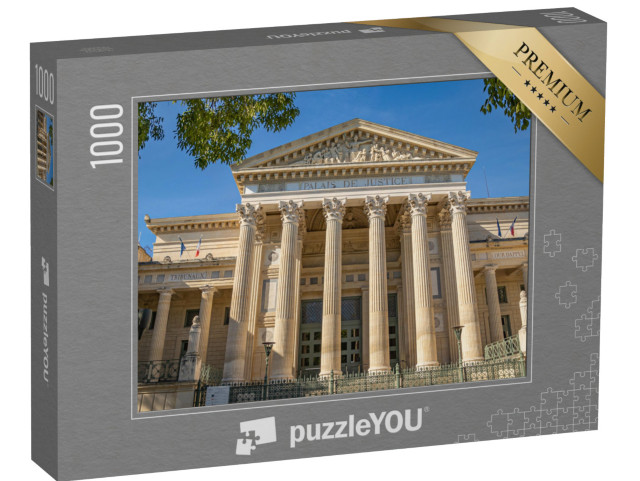 Puzzle de 1000 pièces « Palais de justice de la ville de Nîmes dans le Gard (France) »