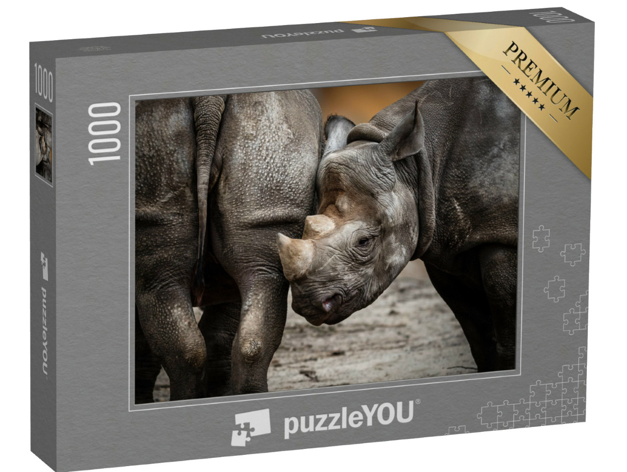 Puzzle de 1000 pièces « Un petit rhinocéros »