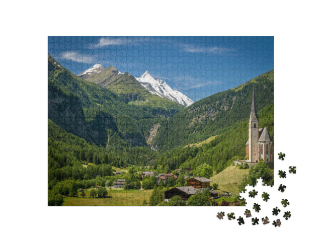 Puzzle de 1000 pièces « Ville de Heiligenblut unter dem Großglockner, Autriche »