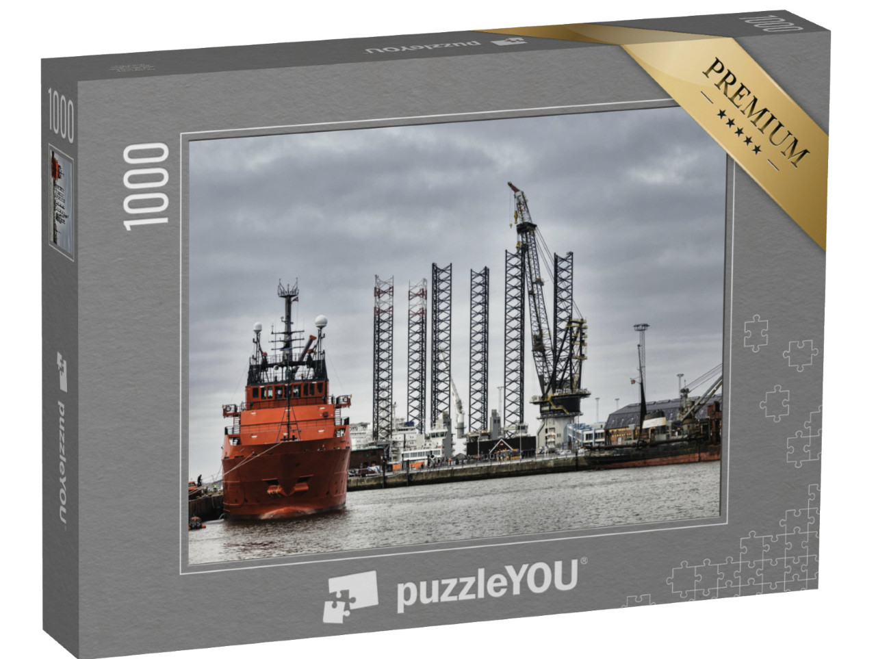 Puzzle de 1000 pièces « Port offshore à Esbjerg, Danemark »