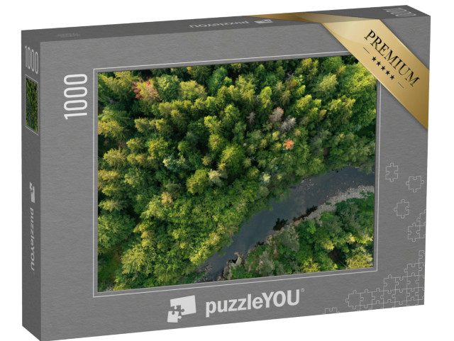 Puzzle de 1000 pièces « La Loire près de sa source lors de la traversée des Cévennes, France, Occitanie »