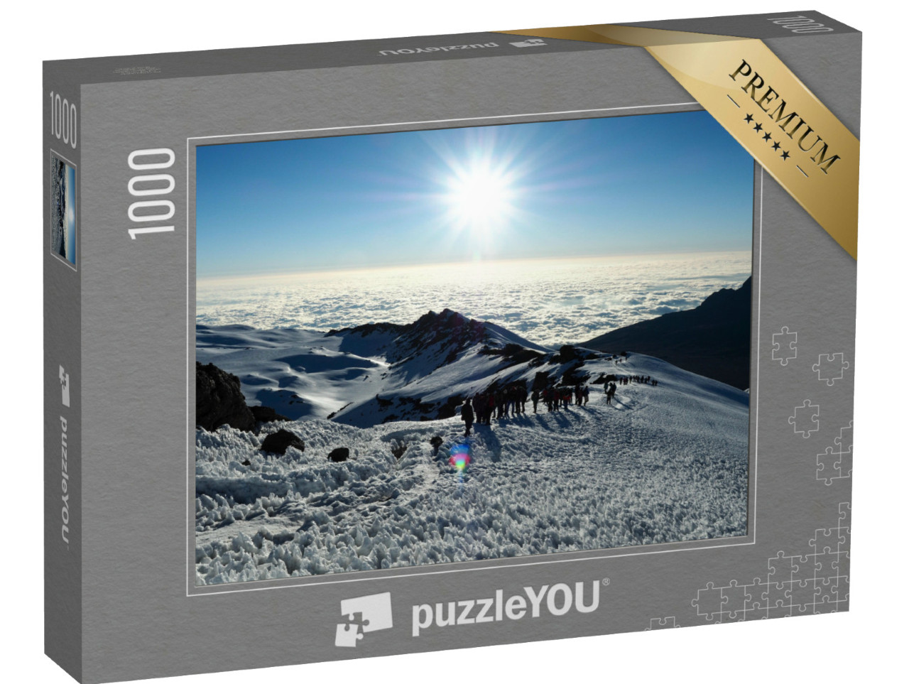 Puzzle de 1000 pièces « Randonneurs au Kilimandjaro, le plus haut sommet d'Afrique, Serengeti »
