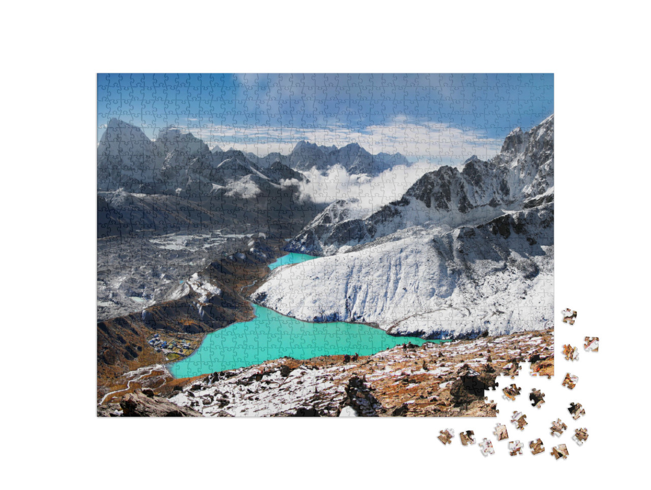 Puzzle de 1000 pièces « Lac glaciaire dans l'Himalaya, Népal »