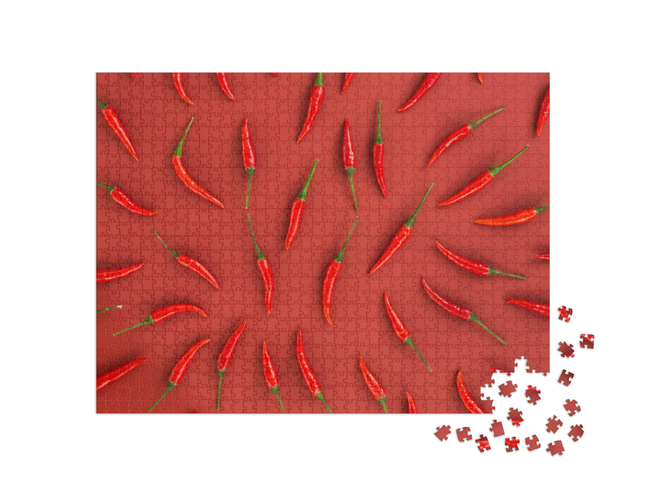 Puzzle de 1000 pièces « Épices épicées - piments rouges »