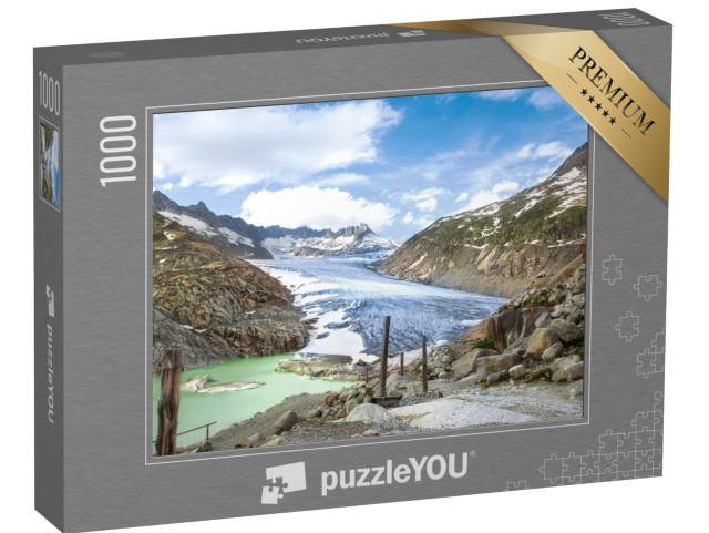 Puzzle de 1000 pièces « Glacier du Rhône dans les Alpes suisses »