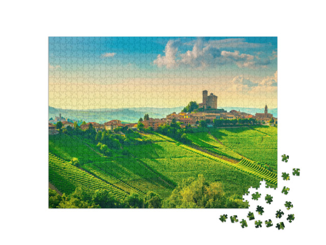 Puzzle de 1000 pièces « Vignobles idylliques dans le Piémont, Italie du Nord »