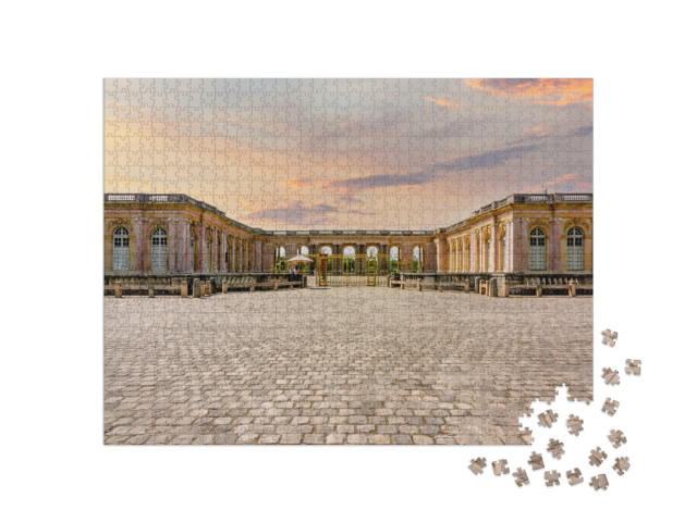 Puzzle de 1000 pièces « Château du Grand Trianon dans le parc de Versailles à l'extérieur de Paris au coucher du soleil, France »