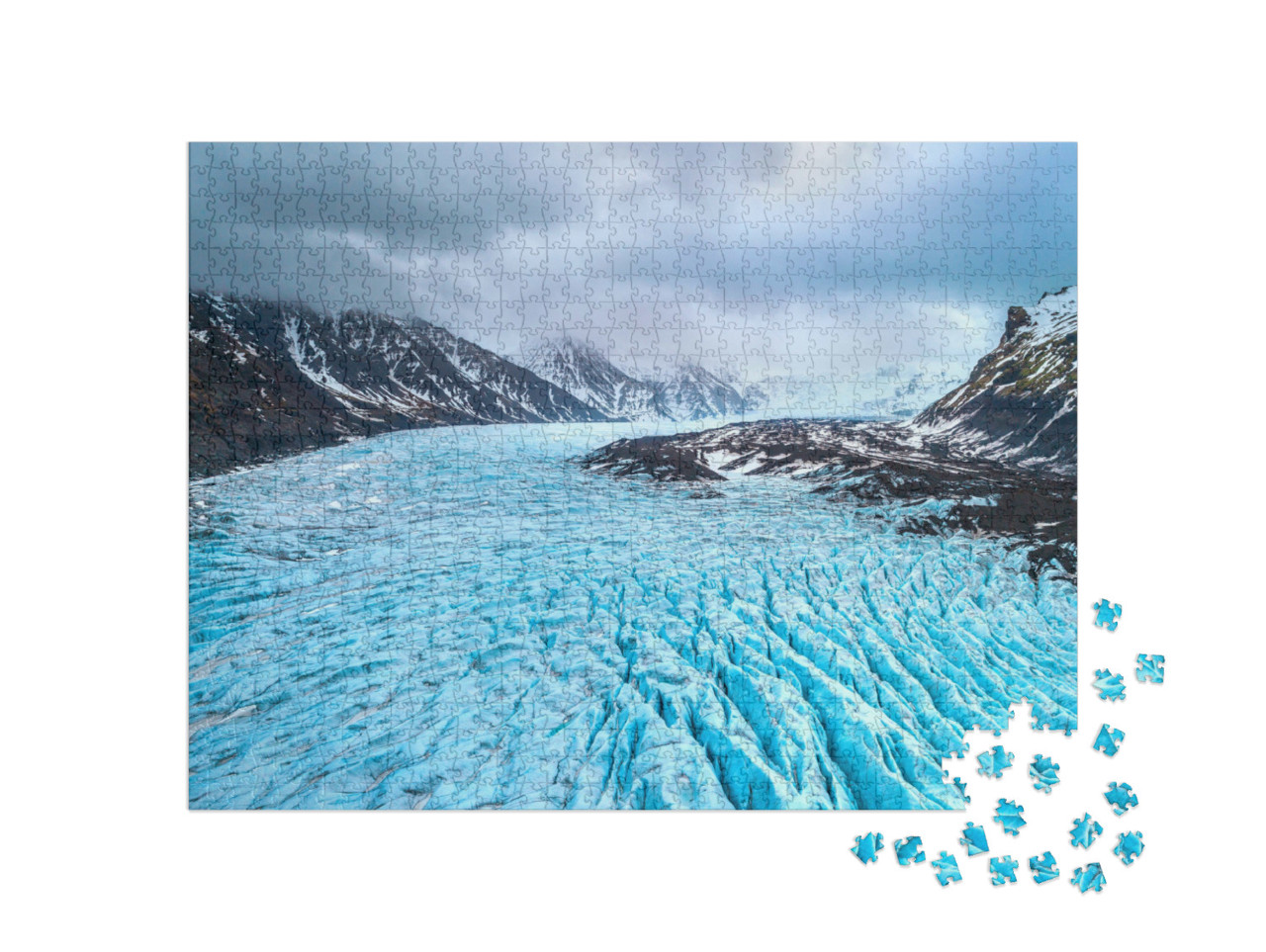 Puzzle de 1000 pièces « Glacier de Skaftafell, parc national de Vatnajokull en Islande »