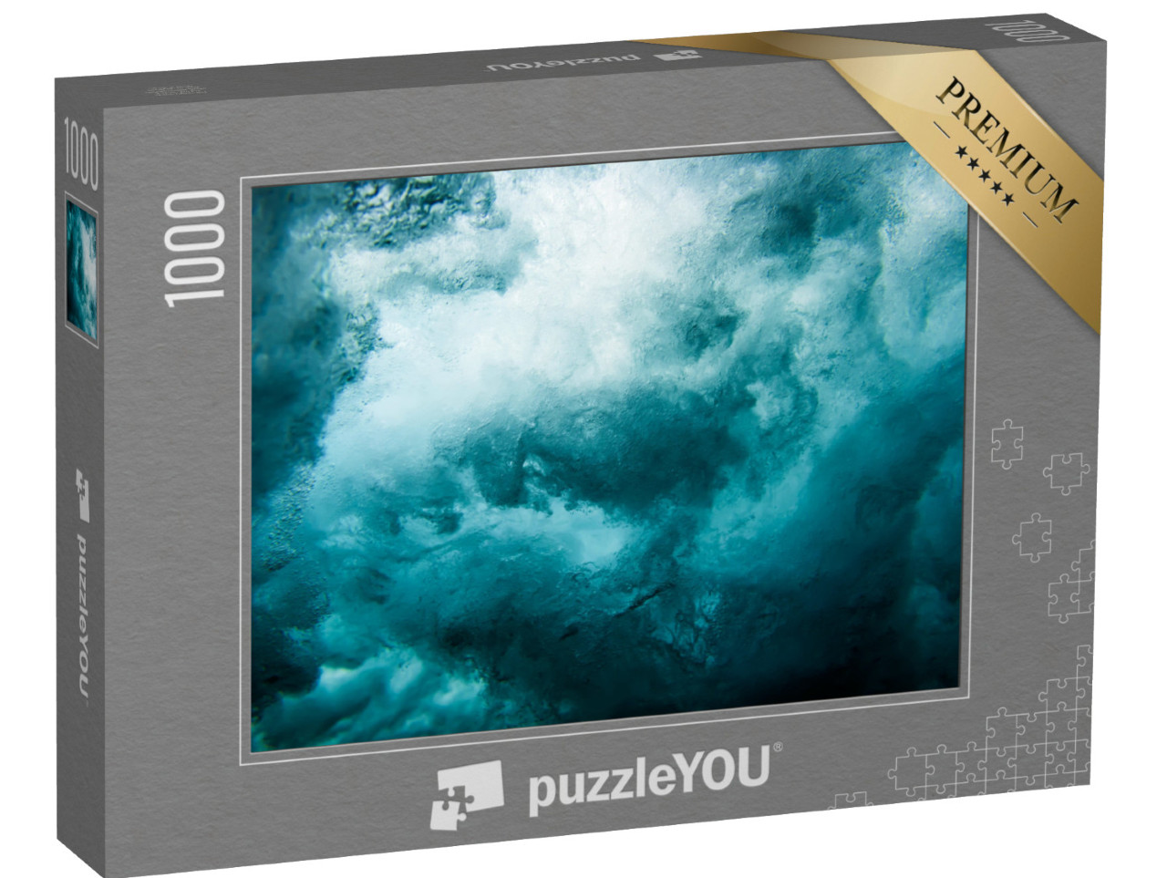 Puzzle de 1000 pièces « Vague sous l'eau bleue »