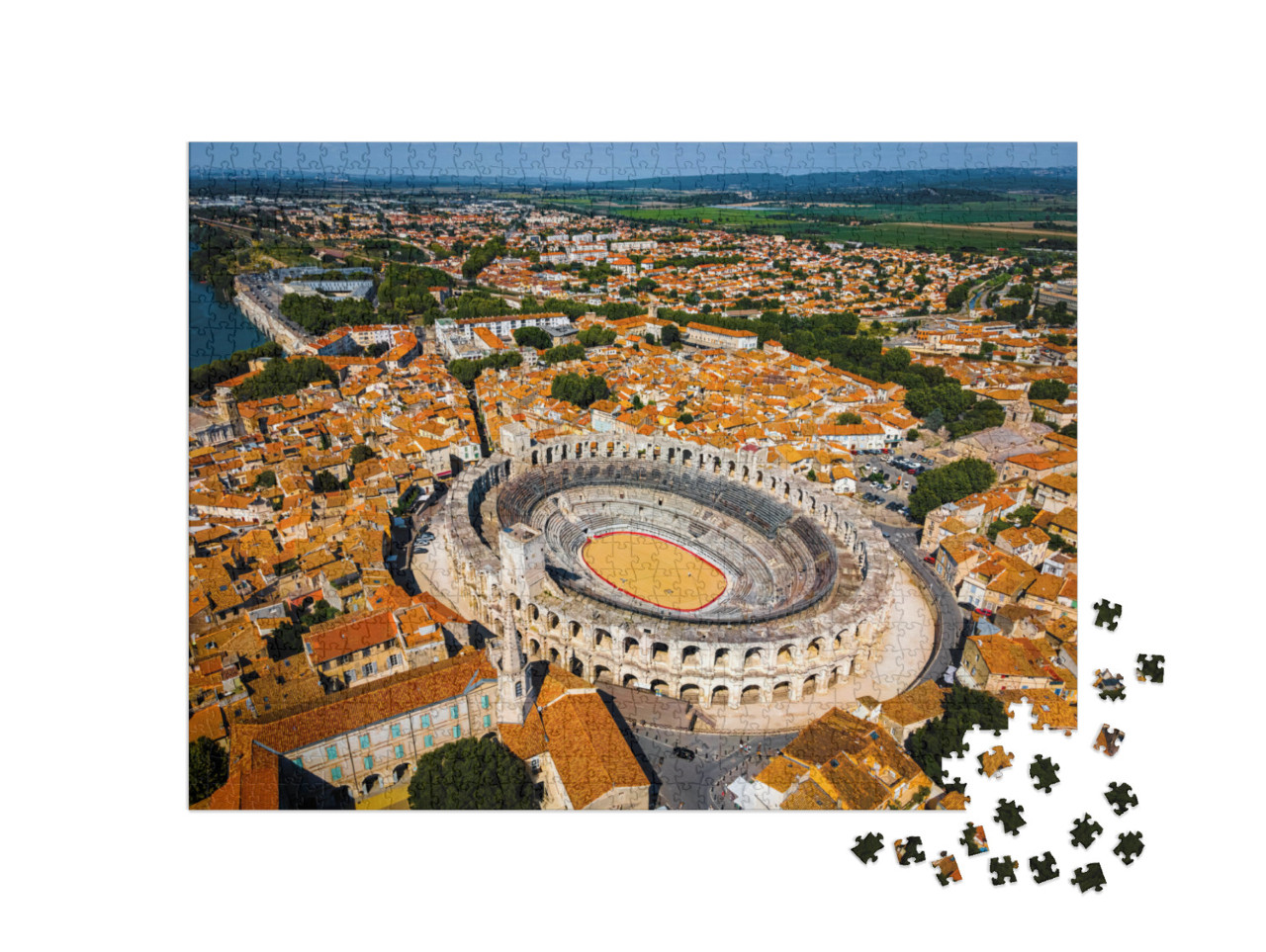 Puzzle de 1000 pièces « Vue aérienne d'Arles »