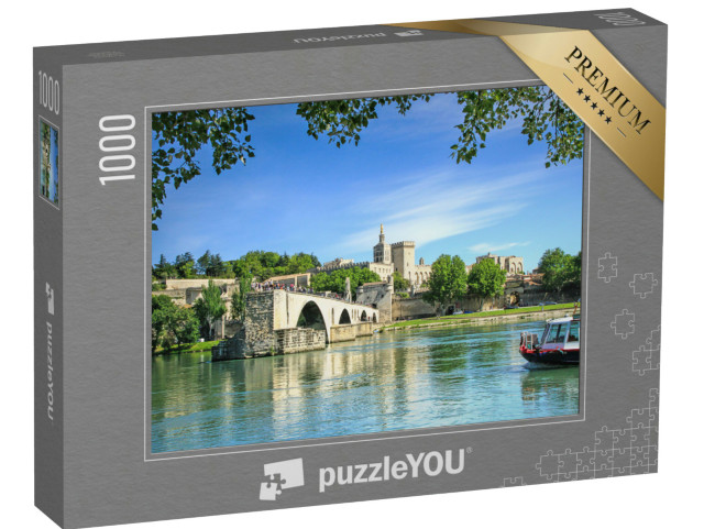 Puzzle de 1000 pièces « Le Pont d'Avignon et le Palais des Papes à Avignon (Cité des Papes), France »