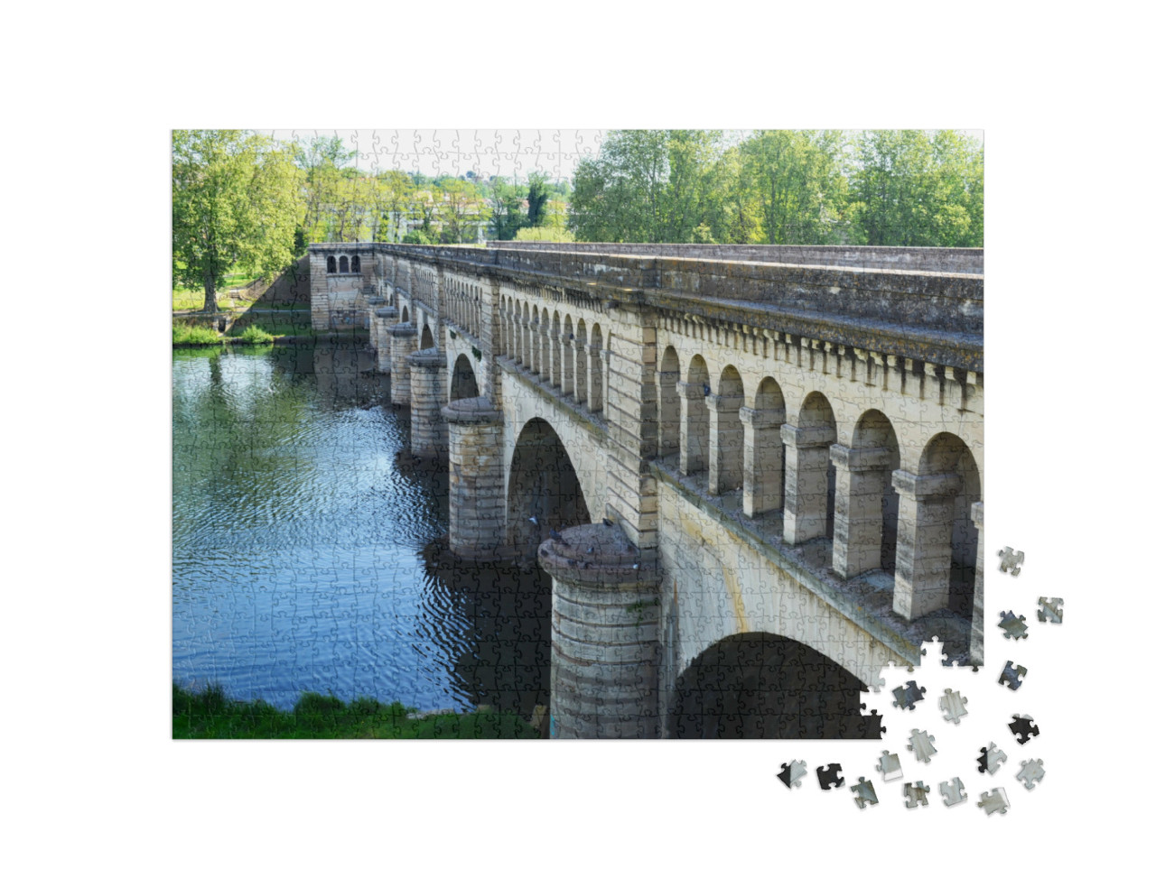 Puzzle de 1000 pièces « Pont Canal à Béziers »