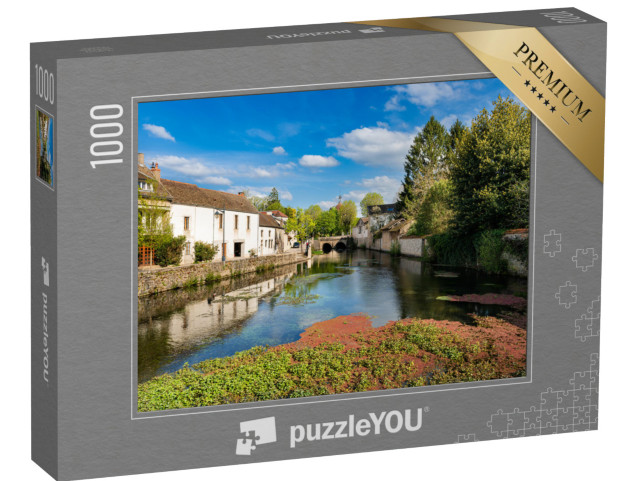 Puzzle de 1000 pièces « Ambiance printanière sur la rivière Bouzaise à Beaune, Bourgogne, France »