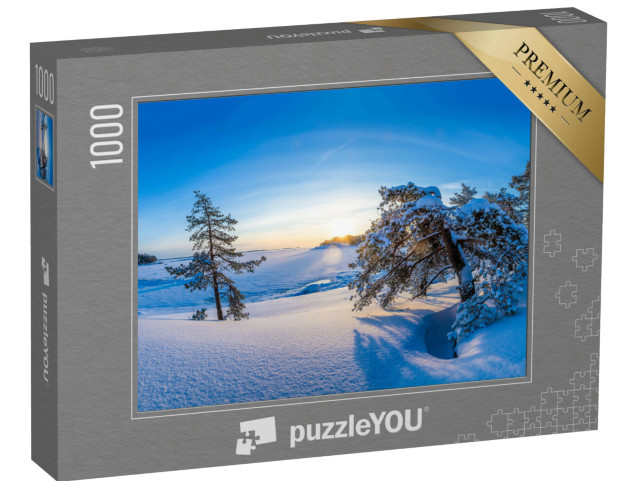 Puzzle de 1000 pièces « Pays des merveilles hivernales au lever du soleil »