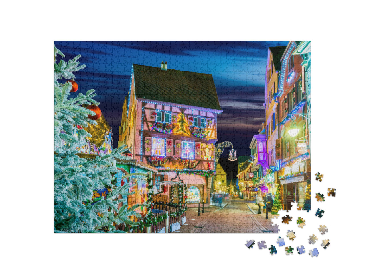 Puzzle de 1000 pièces « Colmar, Alsace - Marché de Noël »