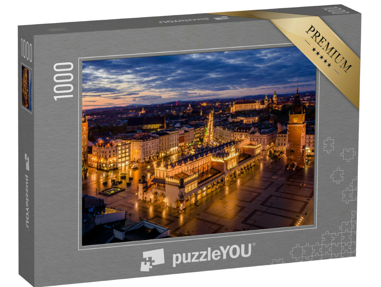 Puzzle de 1000 pièces « Place centrale de Cracovie, Pologne »