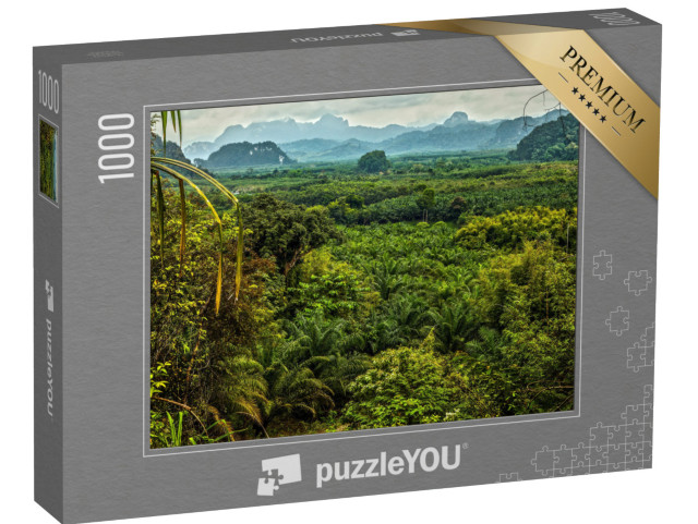 Puzzle de 1000 pièces « Paysage de forêt tropicale en Thaïlande »