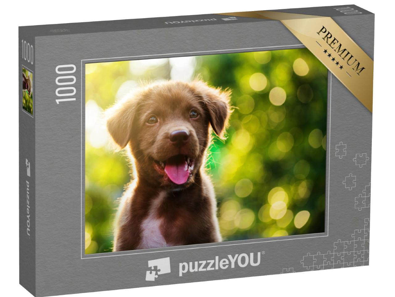 Puzzle de 1000 pièces « Labrador Retriever chiot au soleil »