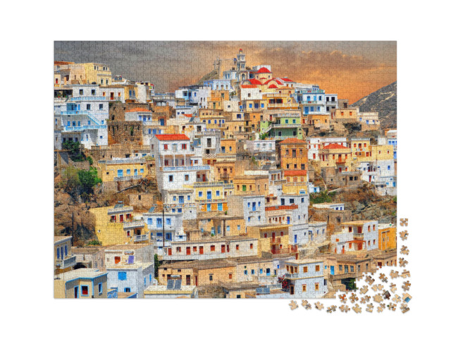 Puzzle de 2000 pièces « Ancien village d'Olympos, Grèce »