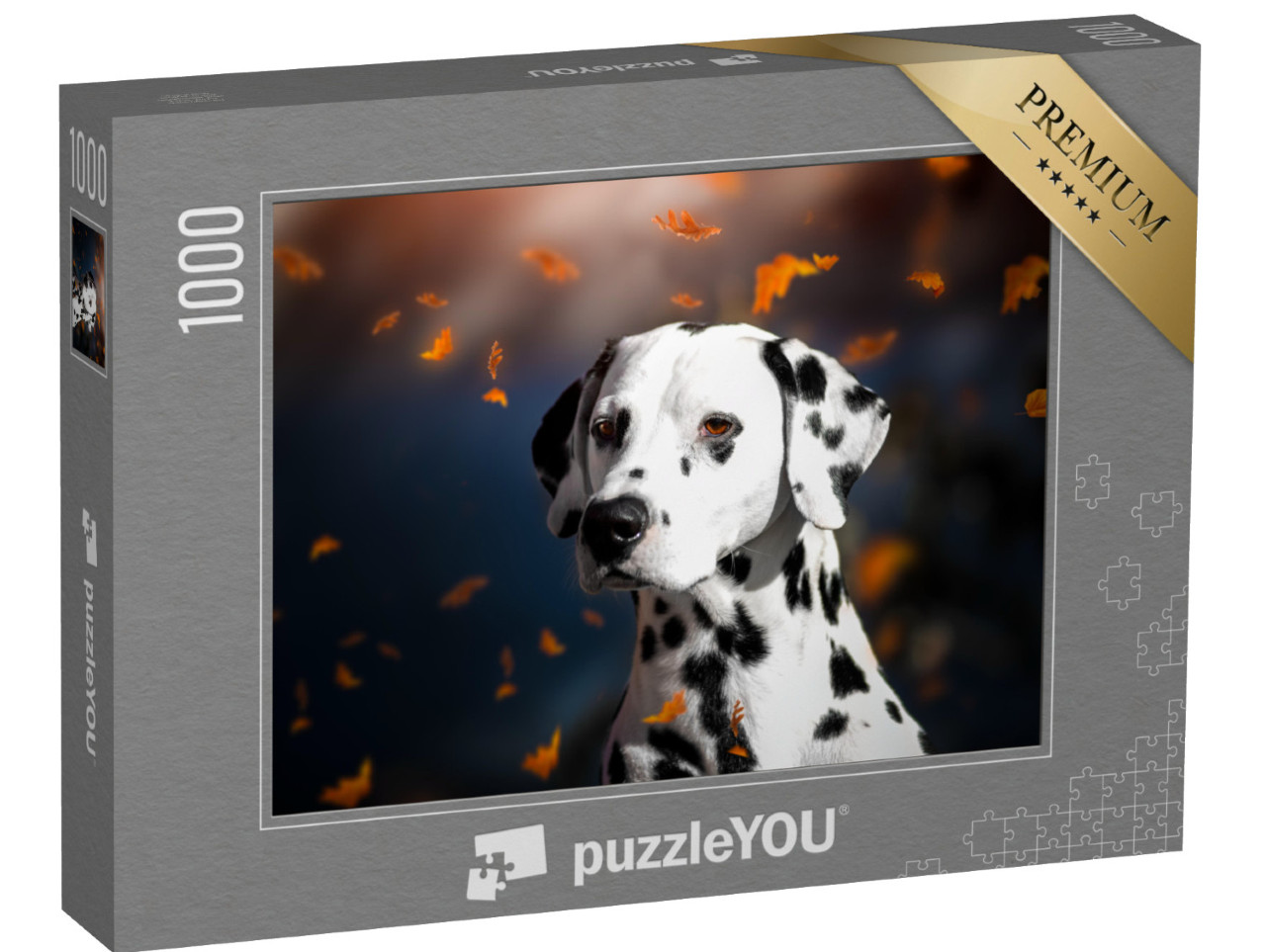 Puzzle de 1000 pièces « Portrait d'un dalmatien en automne »